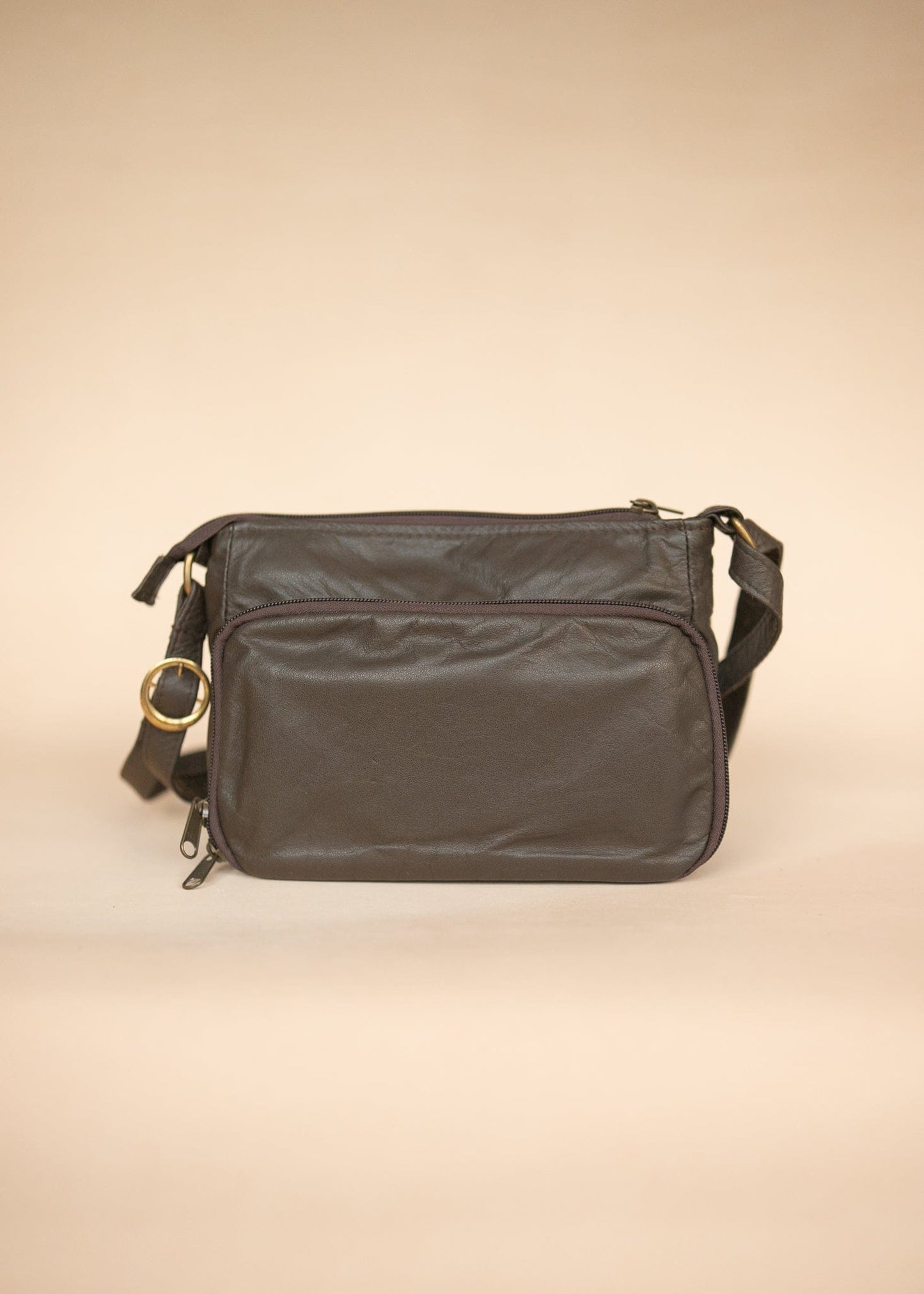 The Real McCaul Handbags Annette HandBag - Small - Cowhide - Dark Brown Australian Made Australian Owned Women's HandBags- Made in Australia Kangaroo & Cowhide Leather