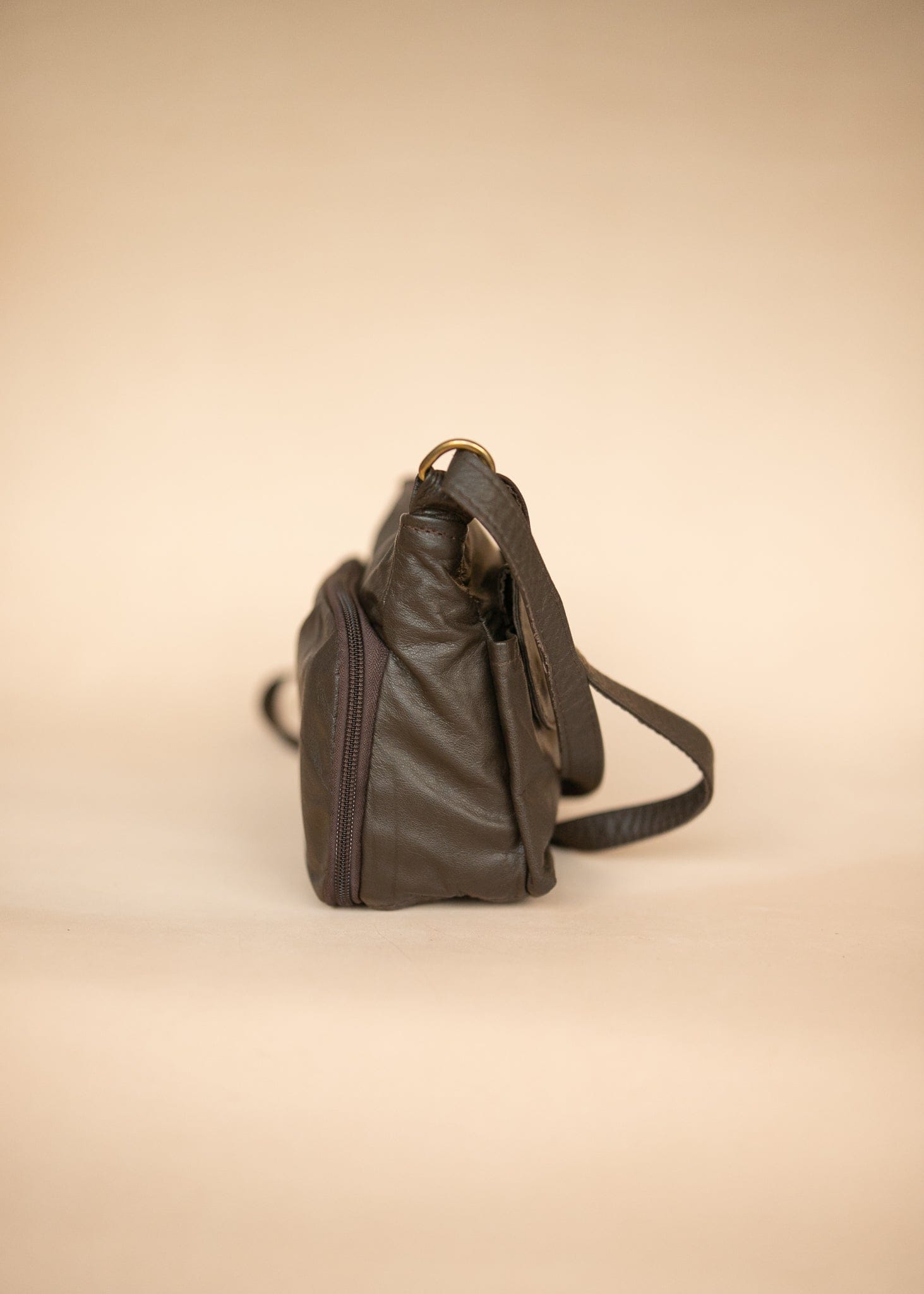 The Real McCaul Handbags Annette HandBag - Small - Cowhide - Dark Brown Australian Made Australian Owned Women's HandBags- Made in Australia Kangaroo & Cowhide Leather