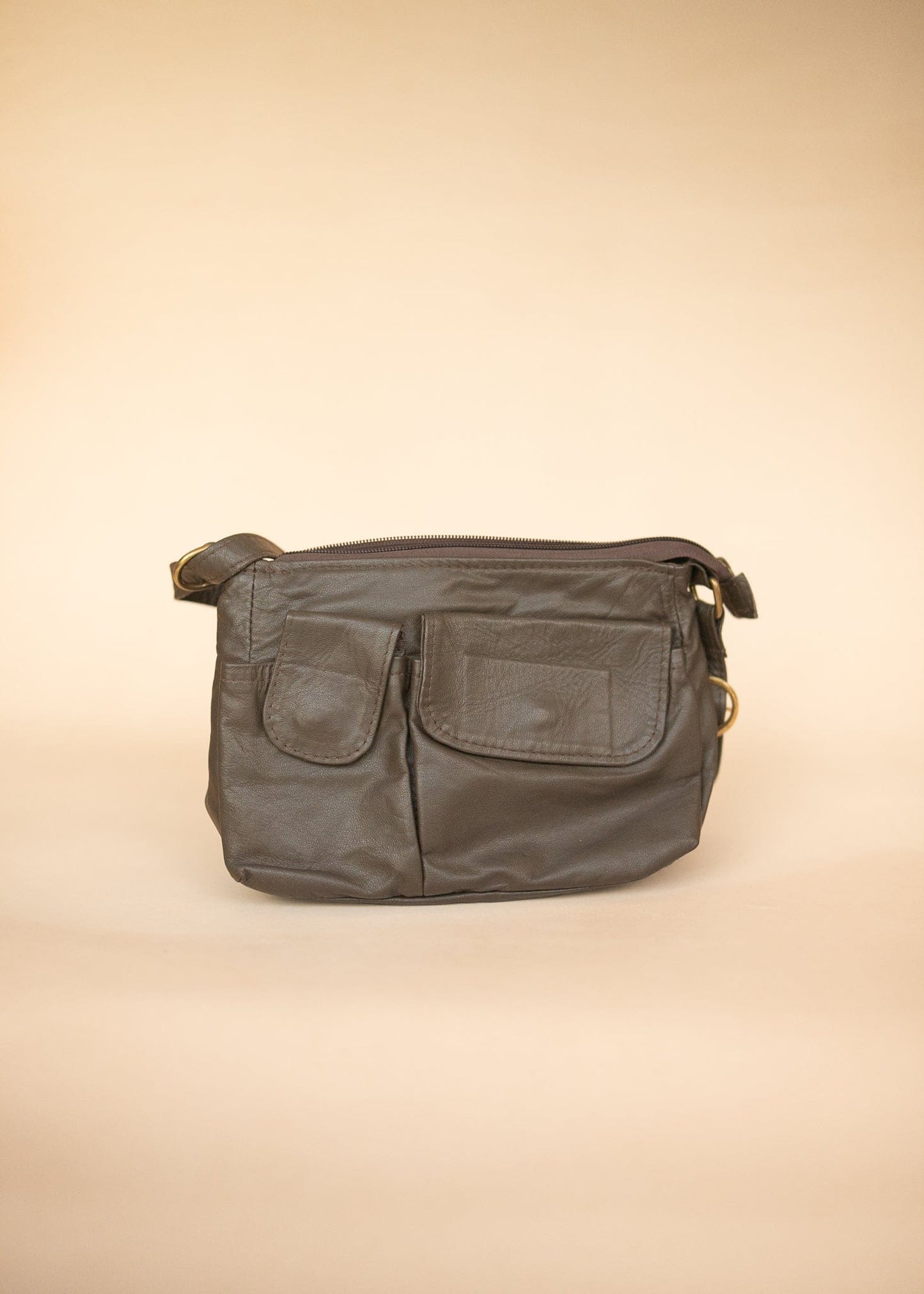 The Real McCaul Handbags Annette HandBag - Small - Cowhide - Dark Brown Australian Made Australian Owned Women's HandBags- Made in Australia Kangaroo & Cowhide Leather