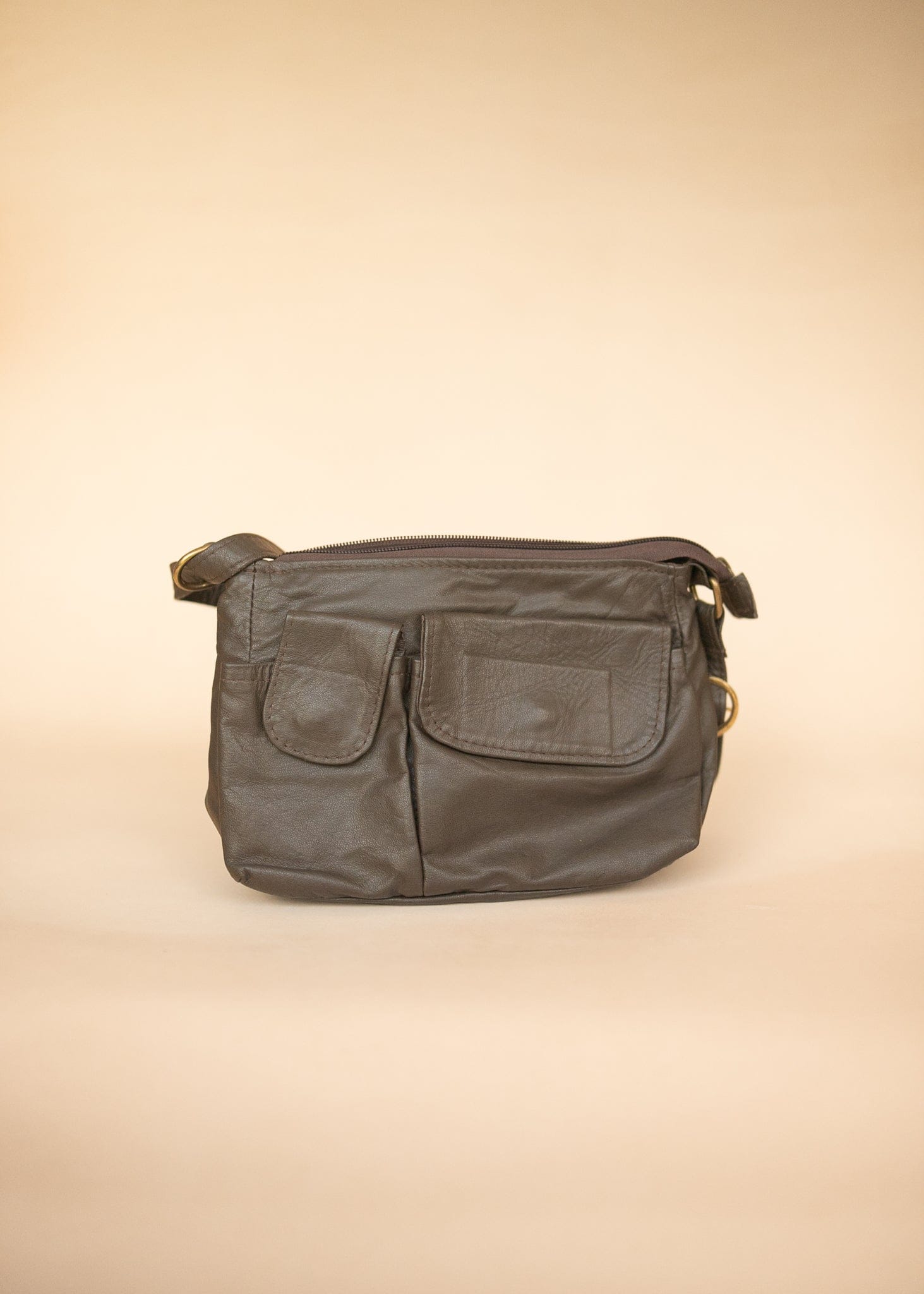 The Real McCaul Handbags Annette HandBag - Small - Cowhide - Dark Brown Australian Made Australian Owned Women's HandBags- Made in Australia Kangaroo & Cowhide Leather