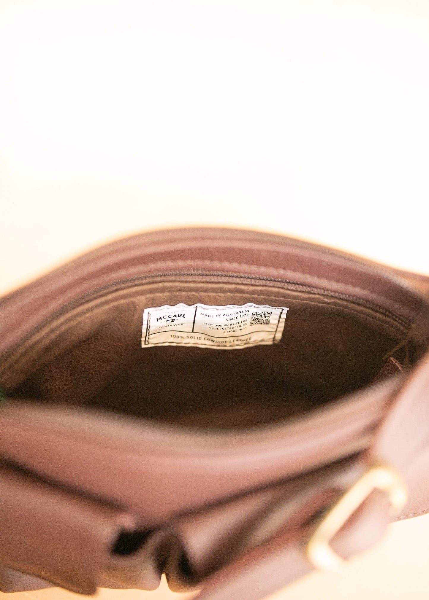 The Real McCaul Handbags Annette HandBag - Small - Cowhide - Plum Australian Made Australian Owned Women's HandBags- Made in Australia Kangaroo & Cowhide Leather