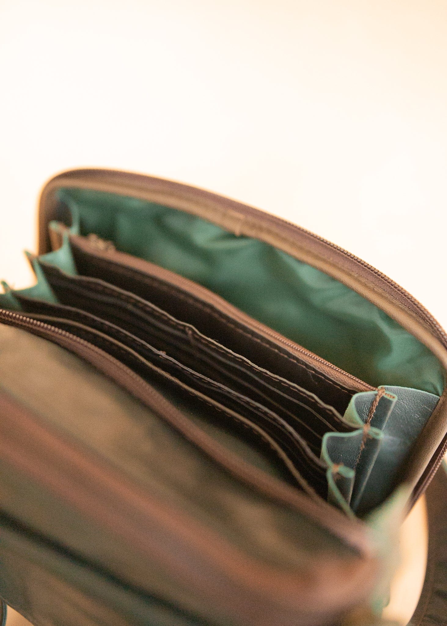 The Real McCaul Handbags Annette HandBag - Small - Kangaroo - Juniper Green Australian Made Australian Owned Made in Australia Handbag- Small Annette HandBag Crossbody Bag Genuine Kangaroo Leather