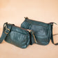 The Real McCaul Handbags Annette HandBag - Small - Kangaroo - Juniper Green Australian Made Australian Owned Made in Australia Handbag- Small Annette HandBag Crossbody Bag Genuine Kangaroo Leather