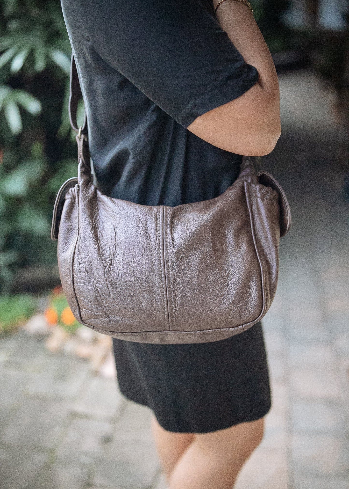 The Real McCaul Handbags The Faye Bag - Chesnut Australian Made Australian Owned Made in Australia Handbag- Faye Shoulder Crossbody Bag Genuine Leather