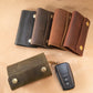 The Real McCaul Keyring Key Case Wallet Australian Made Australian Owned Tri-Pocket Leather Pouch 