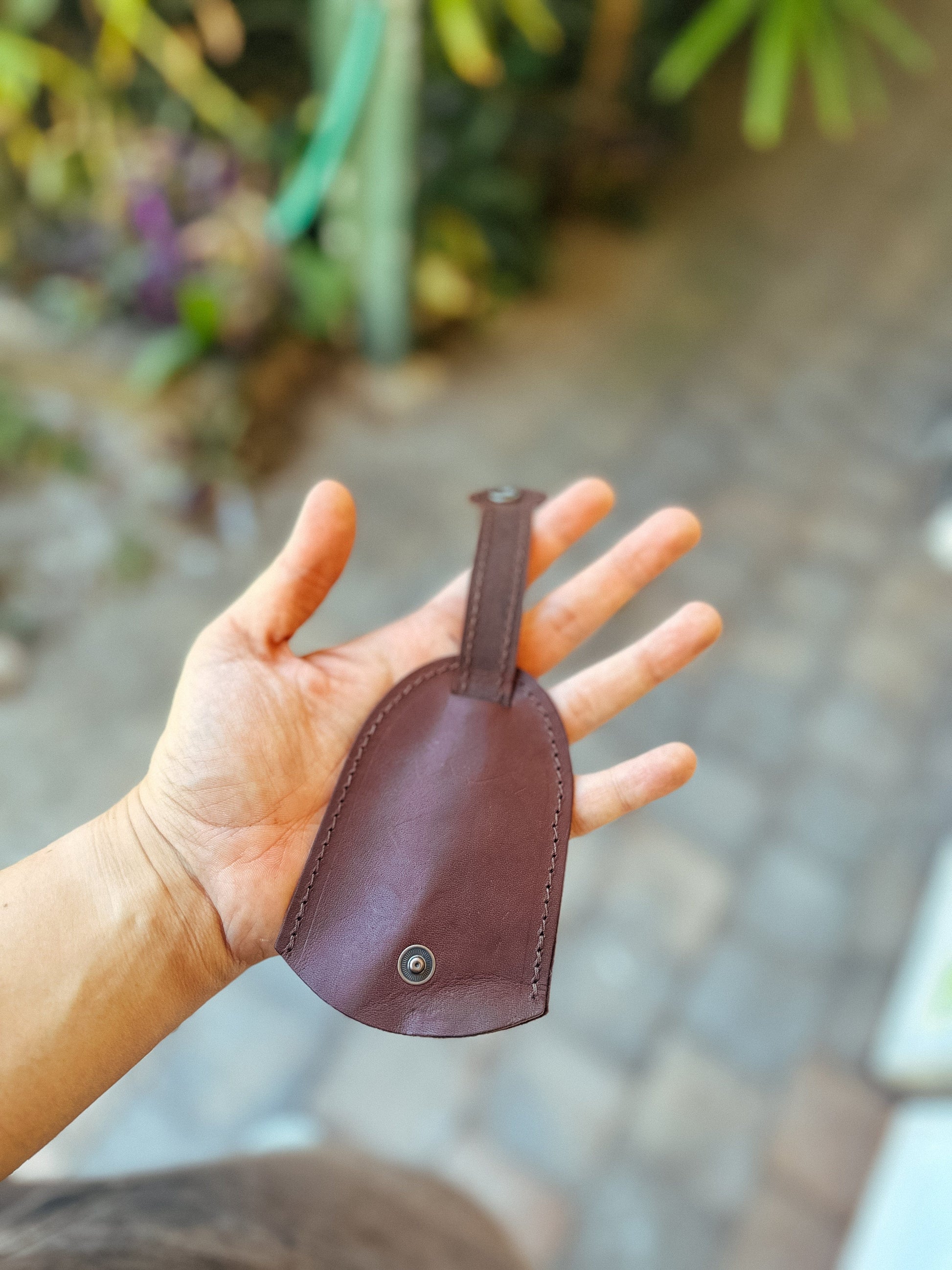 Tan Leather Key Holder, Bell Key Case