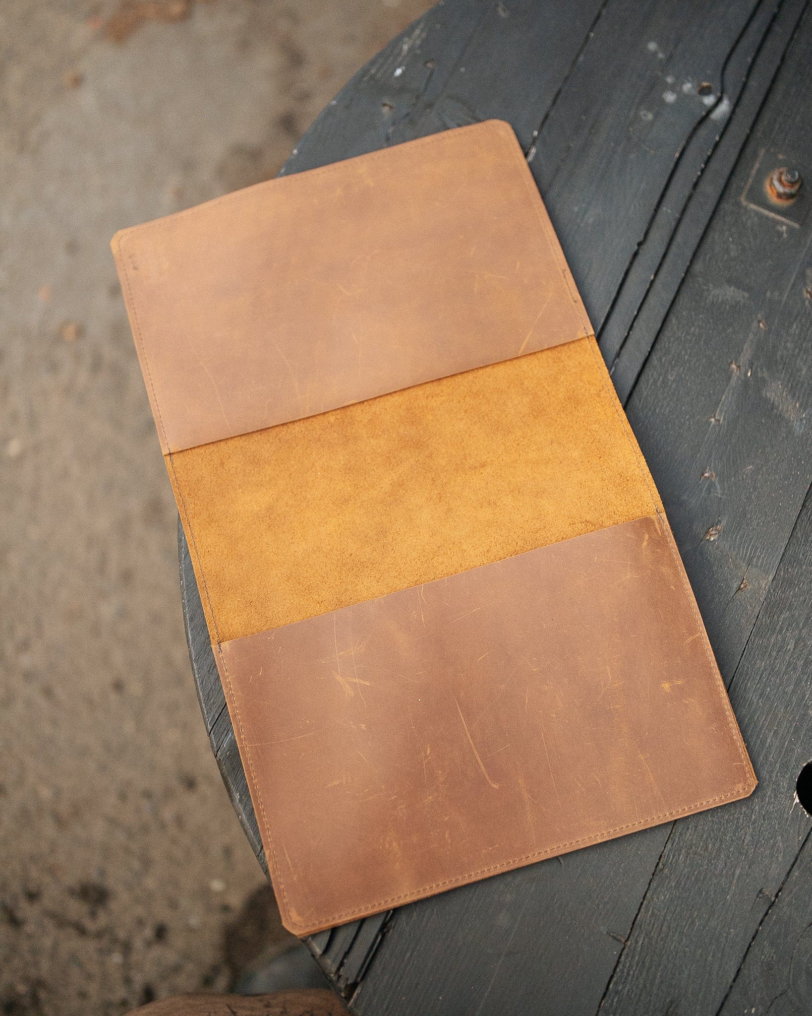 The Real McCaul Leathergoods A4 Diary Journal Cover Australian Made Australian Owned Leather Rustic Book/Diary Cover Australian Made