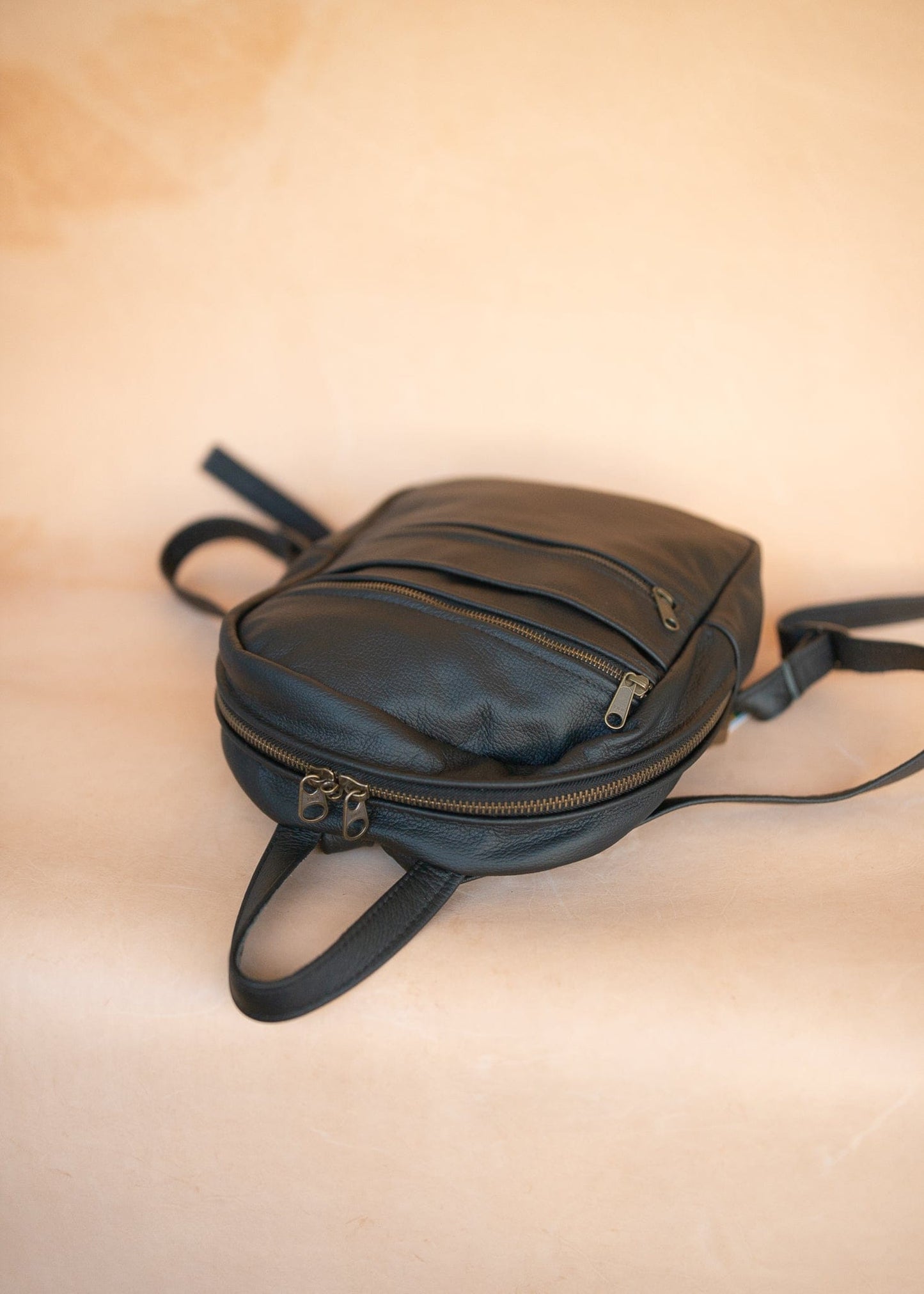 The Real McCaul Leathergoods Back Packs The Annie Backpack - Large - Cowhide - Black Australian Made Australian Owned Leather Backpacks Made in Australia