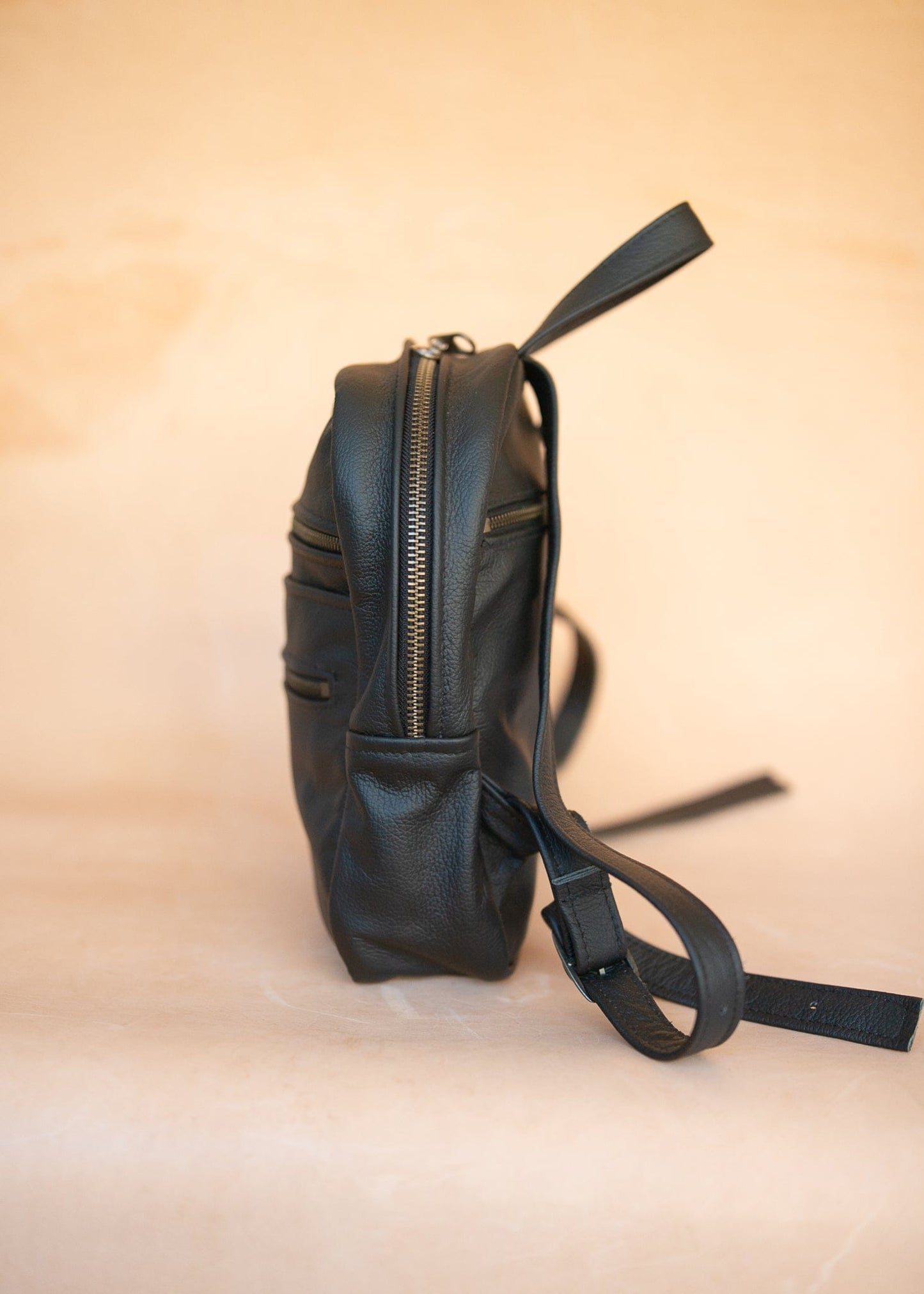 The Real McCaul Leathergoods Back Packs The Annie Backpack - Large - Cowhide - Black Australian Made Australian Owned Leather Backpacks Made in Australia