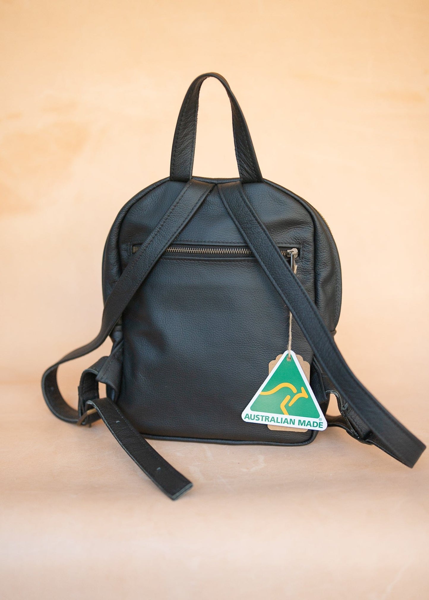 The Real McCaul Leathergoods Back Packs The Annie Backpack - Large - Cowhide - Black Australian Made Australian Owned Leather Backpacks Made in Australia