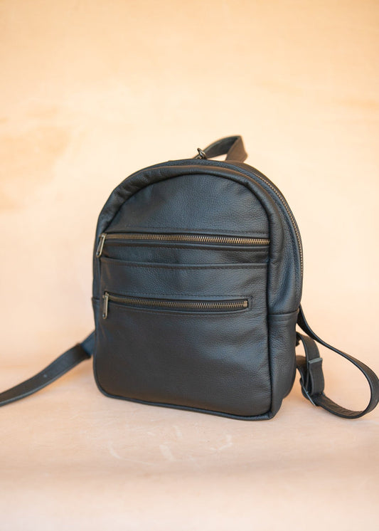 The Real McCaul Leathergoods Back Packs The Annie Backpack - Large - Cowhide - Black Australian Made Australian Owned Leather Backpacks Made in Australia