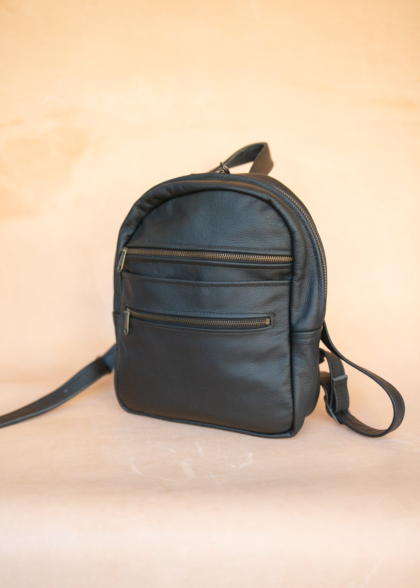 The Real McCaul Leathergoods Back Packs The Annie Backpack - Large - Cowhide - Black Australian Made Australian Owned Leather Backpacks Made in Australia