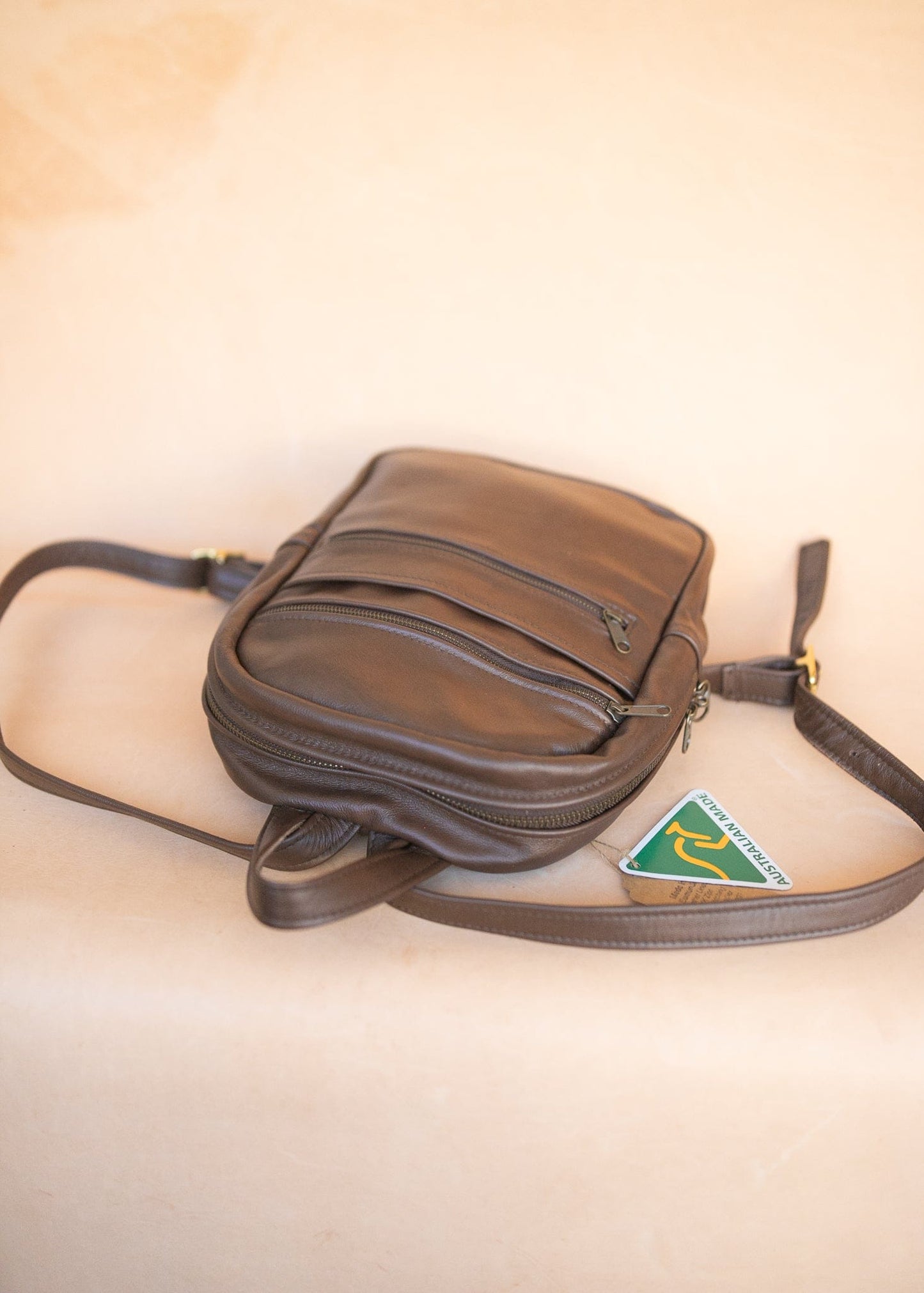 The Real McCaul Leathergoods Back Packs The Annie Backpack - Large - Cowhide - Chestnut Australian Made Australian Owned Leather Backpacks Made in Australia