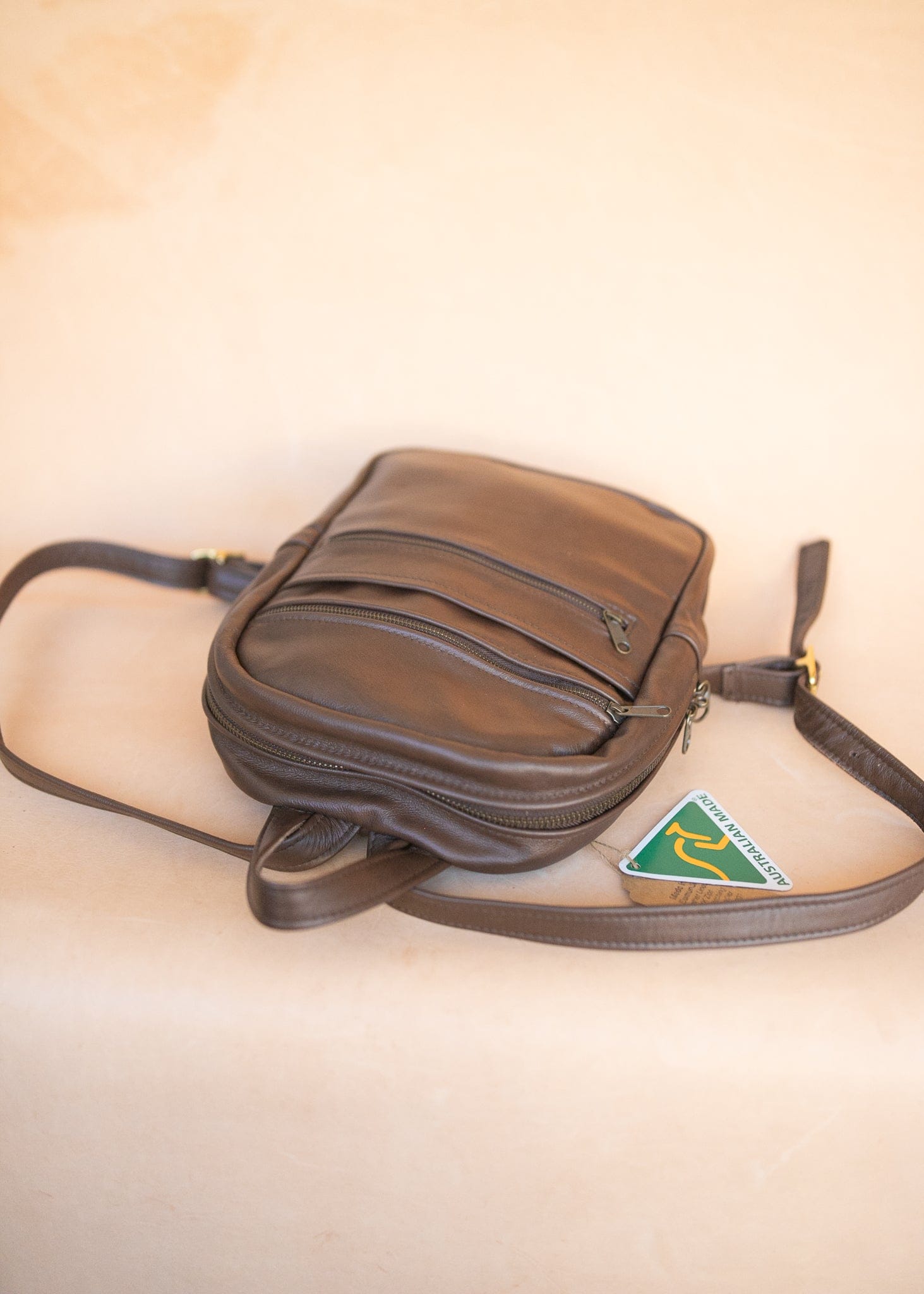 The Real McCaul Leathergoods Back Packs The Annie Backpack - Large - Cowhide - Chestnut Australian Made Australian Owned Leather Backpacks Made in Australia