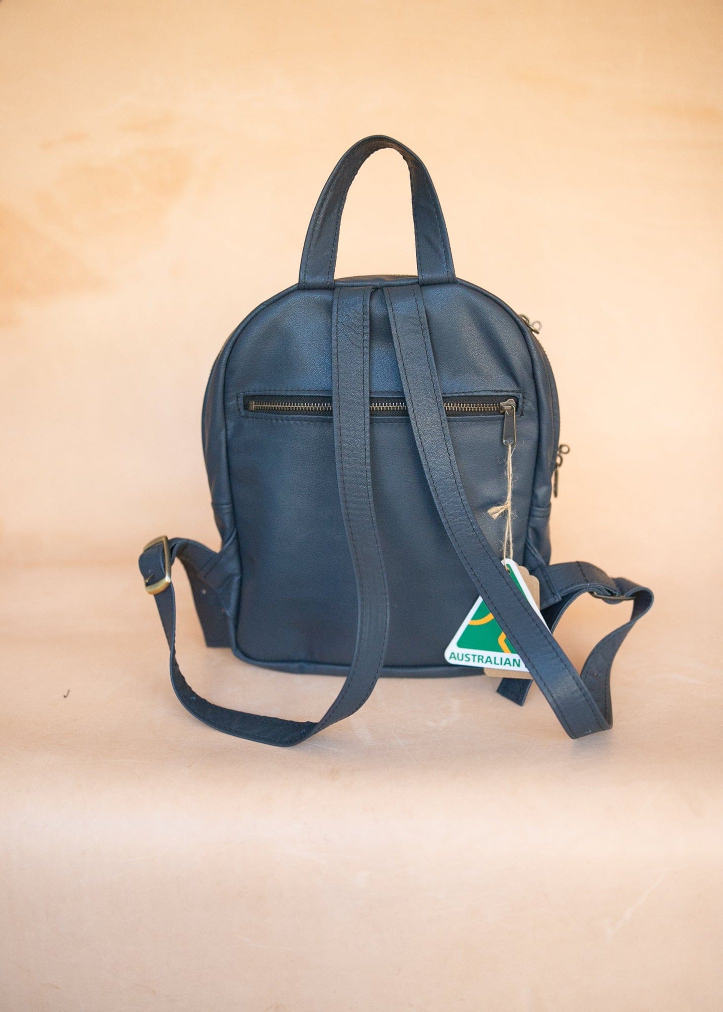 The Real McCaul Leathergoods Back Packs The Annie Backpack - Large - Cowhide - Navy Australian Made Australian Owned Leather Backpacks Made in Australia