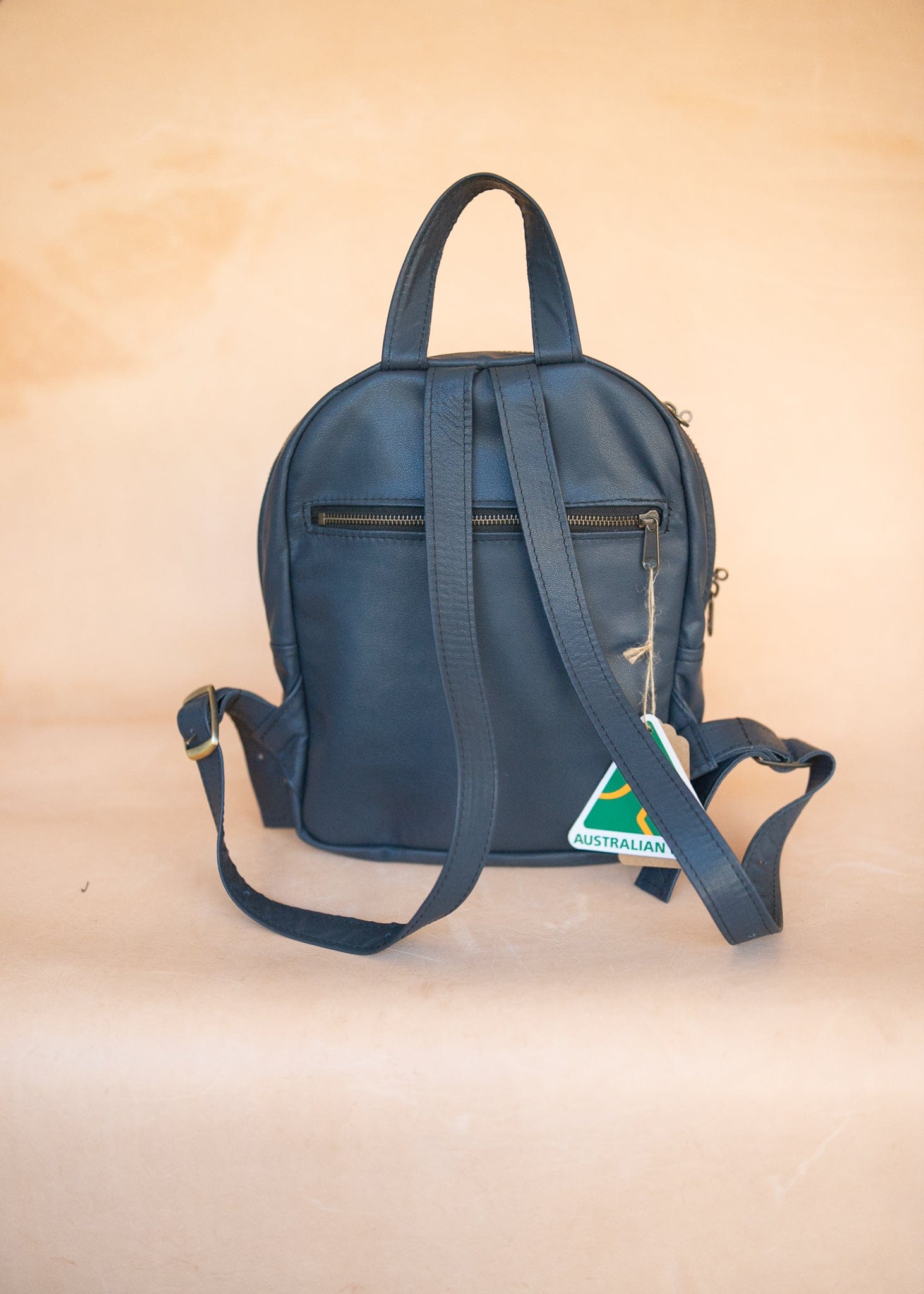 The Real McCaul Leathergoods Back Packs The Annie Backpack - Large - Cowhide - Navy Australian Made Australian Owned Leather Backpacks Made in Australia