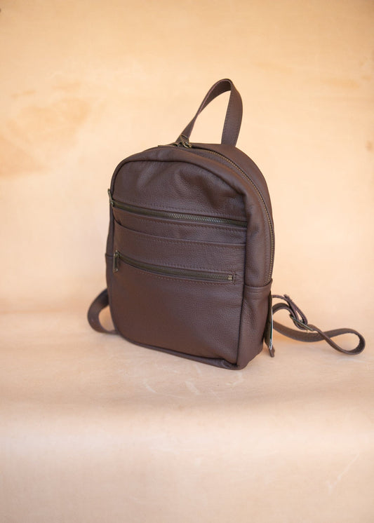 The Real McCaul Leathergoods Back Packs The Annie Backpack - Large - Cowhide - Plum Australian Made Australian Owned Leather Backpacks Made in Australia