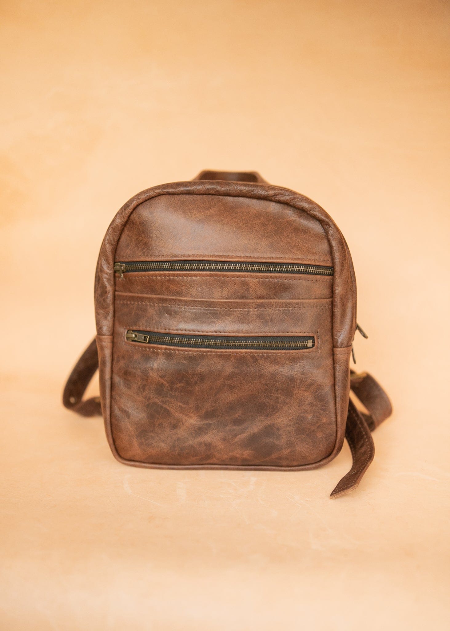 The Real McCaul Leathergoods Back Packs The Annie Backpack - Large - Cowhide - Premium Marble Brown Australian Made Australian Owned Leather Backpacks Made in Australia