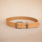 The Real McCaul Leathergoods Belts Antique Brass / 48" (122cm) Plain 38mm Belt - Natural Australian Made Australian Owned Solid Leather Men's Belt - Handmade in Australia - Natural - Brass Buckle