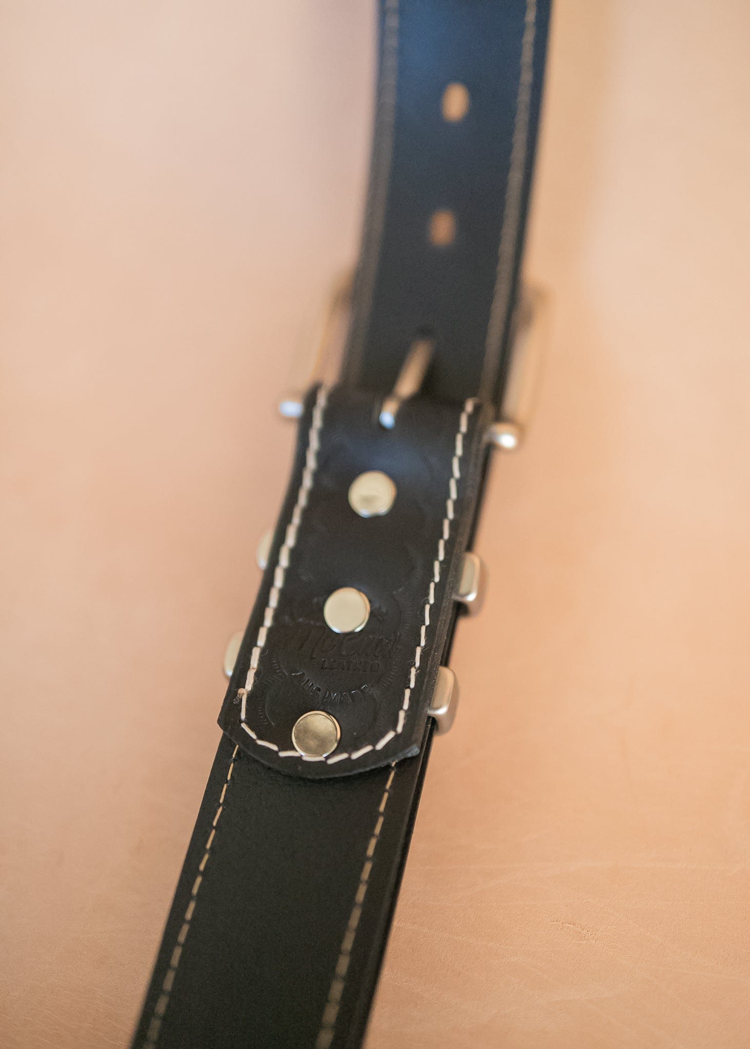 The Real McCaul Leathergoods Belts Deluxe Rancher Belt - 38mm - Black Australian Made Australian Owned Australian Made Solid Leather Full Grain Rancher Belt- Black