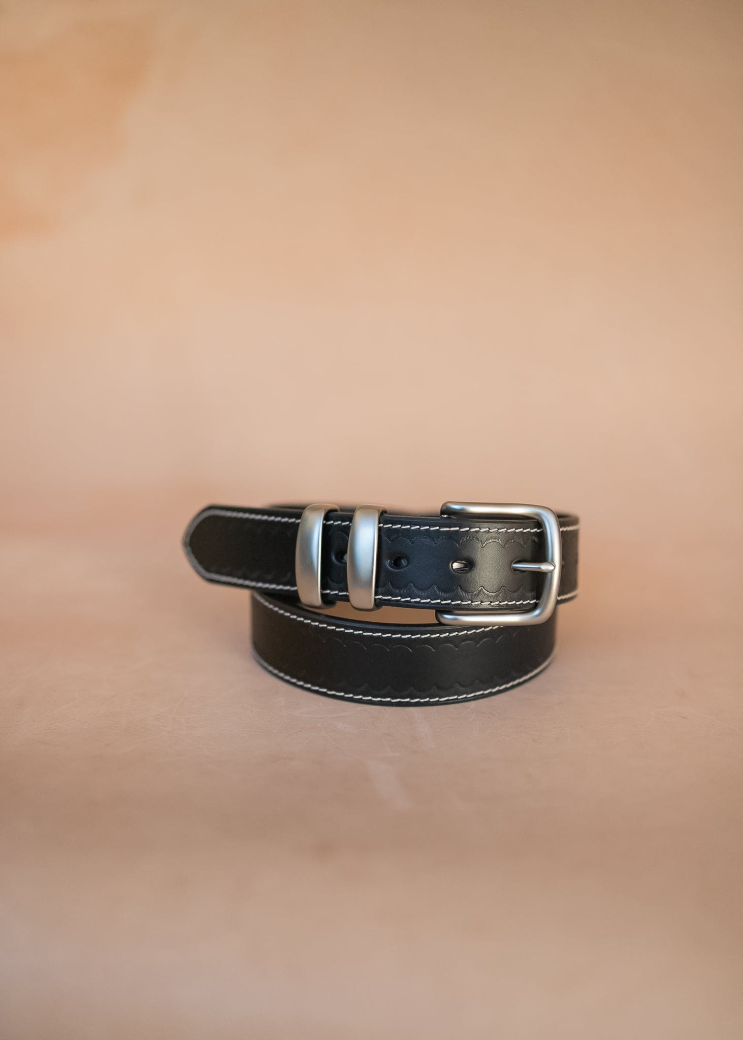 The Real McCaul Leathergoods Belts Deluxe Rancher Belt - 38mm - Black Australian Made Australian Owned Australian Made Solid Leather Full Grain Rancher Belt- Black