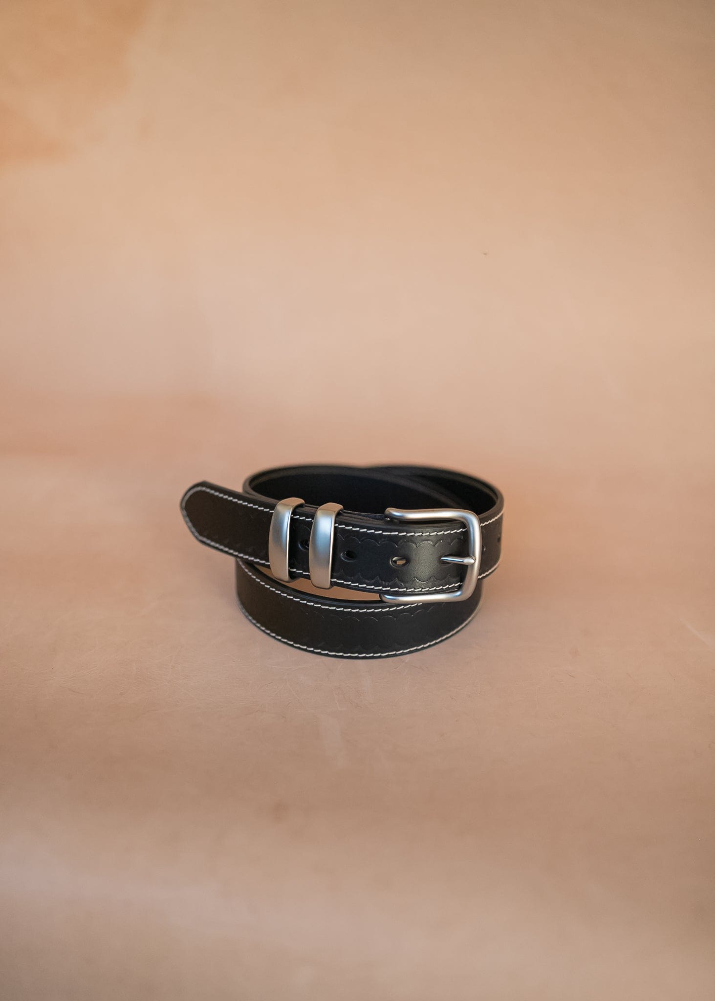 The Real McCaul Leathergoods Belts Deluxe Rancher Belt - 38mm - Black Australian Made Australian Owned Australian Made Solid Leather Full Grain Rancher Belt- Black