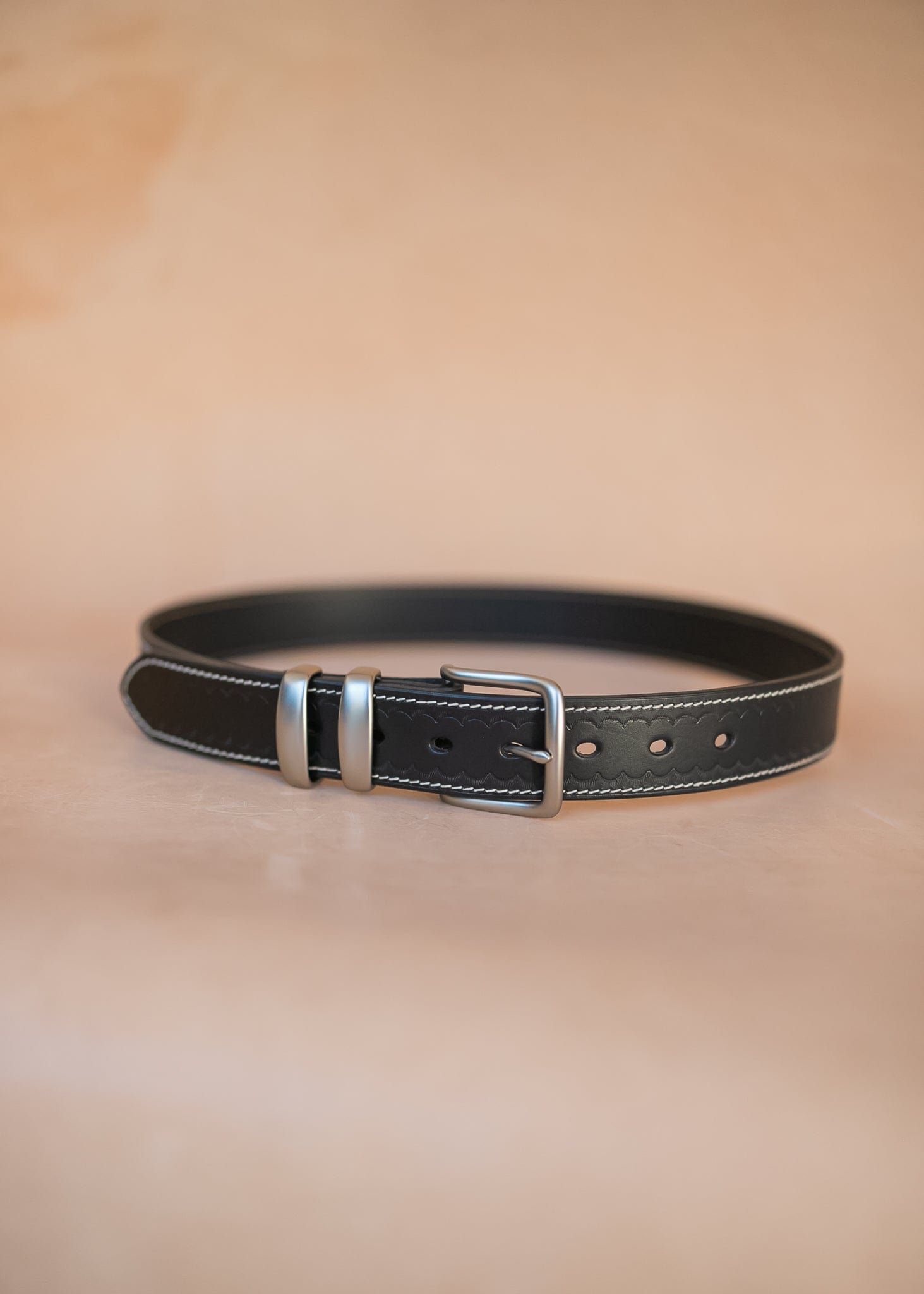 The Real McCaul Leathergoods Belts Deluxe Rancher Belt - 38mm - Black Australian Made Australian Owned Australian Made Solid Leather Full Grain Rancher Belt- Black