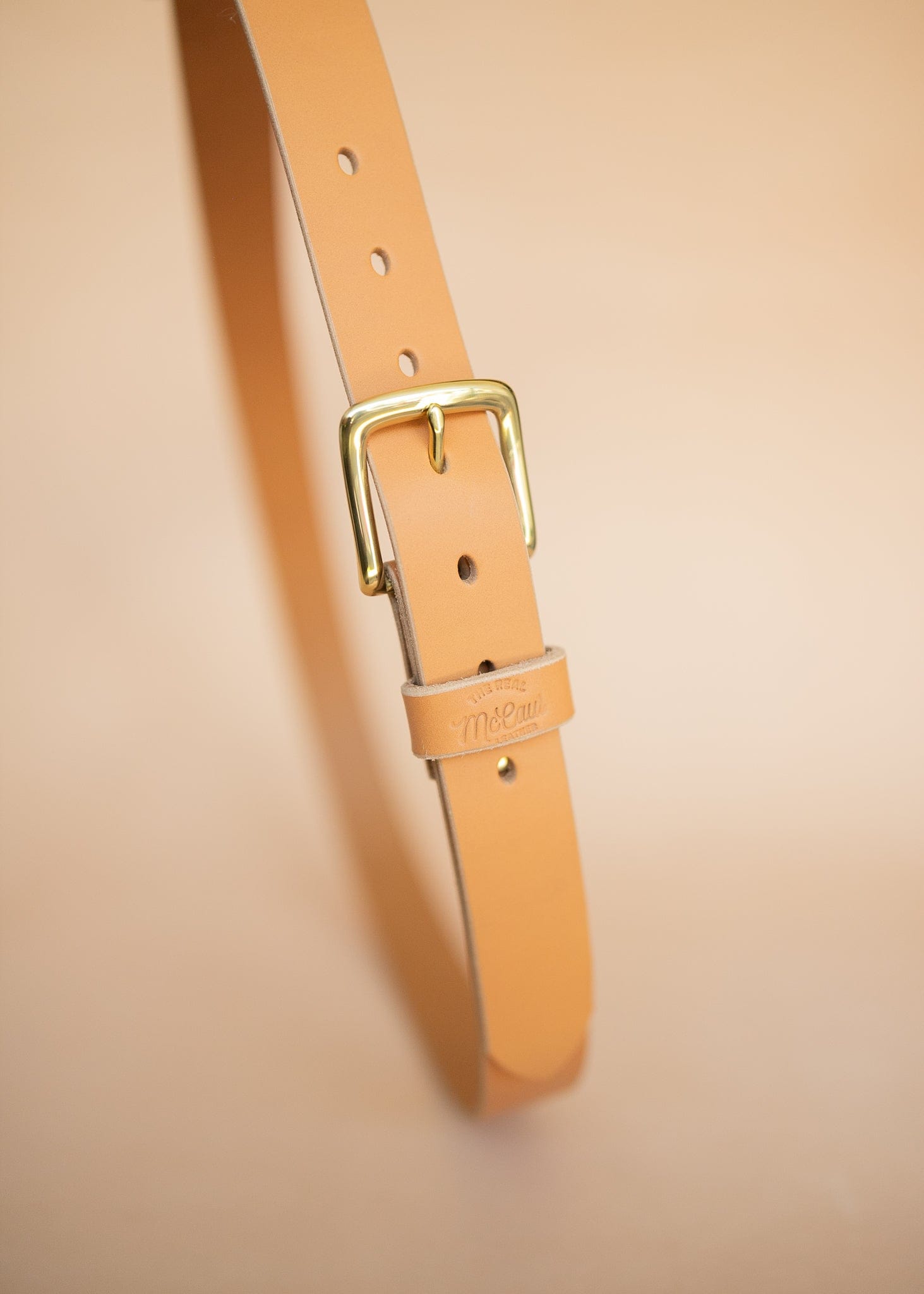 The Real McCaul Leathergoods Belts Gold / 48" (122cm) Legacy Casual Belt 32mm - Natural Australian Made Australian Owned Solid Leather Men's Belt - Handmade in Australia - Brass Buckle