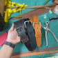 The Real McCaul Leathergoods Belts Legacy Belt 38mm - Black Australian Made Australian Owned Solid Leather Men's Belt - Handmade in Australia - Black - Brass Buckle