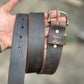 The Real McCaul Leathergoods Belts Legacy Belt 38mm - Rustic Brown Australian Made Australian Owned Solid Leather Men's Belt - Handmade in Australia - Black - Brass Buckle