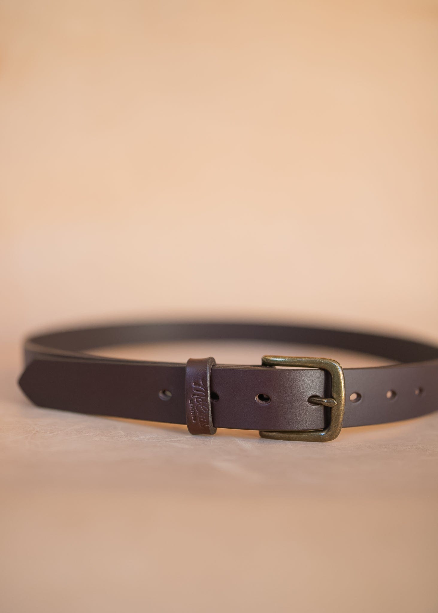 The Real McCaul Leathergoods Belts Legacy Casual Belt 32mm - Burgundy Australian Made Australian Owned Solid Leather Men's Belt - Handmade in Australia - Brass Buckle