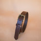 The Real McCaul Leathergoods Belts Legacy Casual Belt 32mm - Burgundy Australian Made Australian Owned Solid Leather Men's Belt - Handmade in Australia - Brass Buckle
