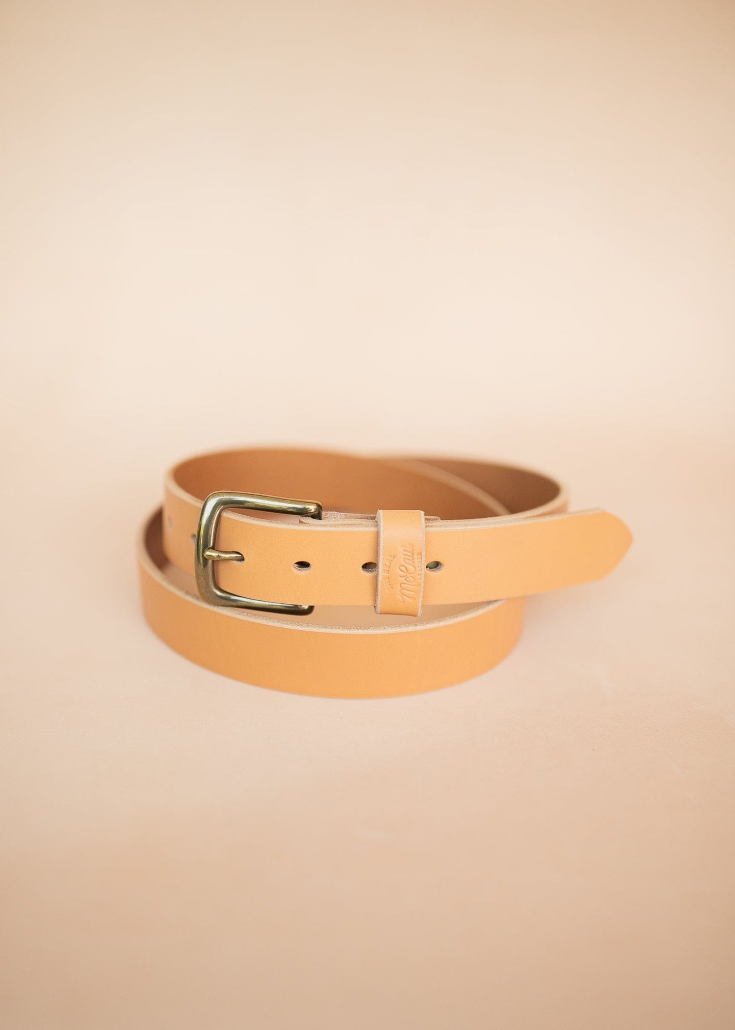 The Real McCaul Leathergoods Belts Legacy Casual Belt 32mm - Natural Australian Made Australian Owned Solid Leather Men's Belt - Handmade in Australia - Brass Buckle
