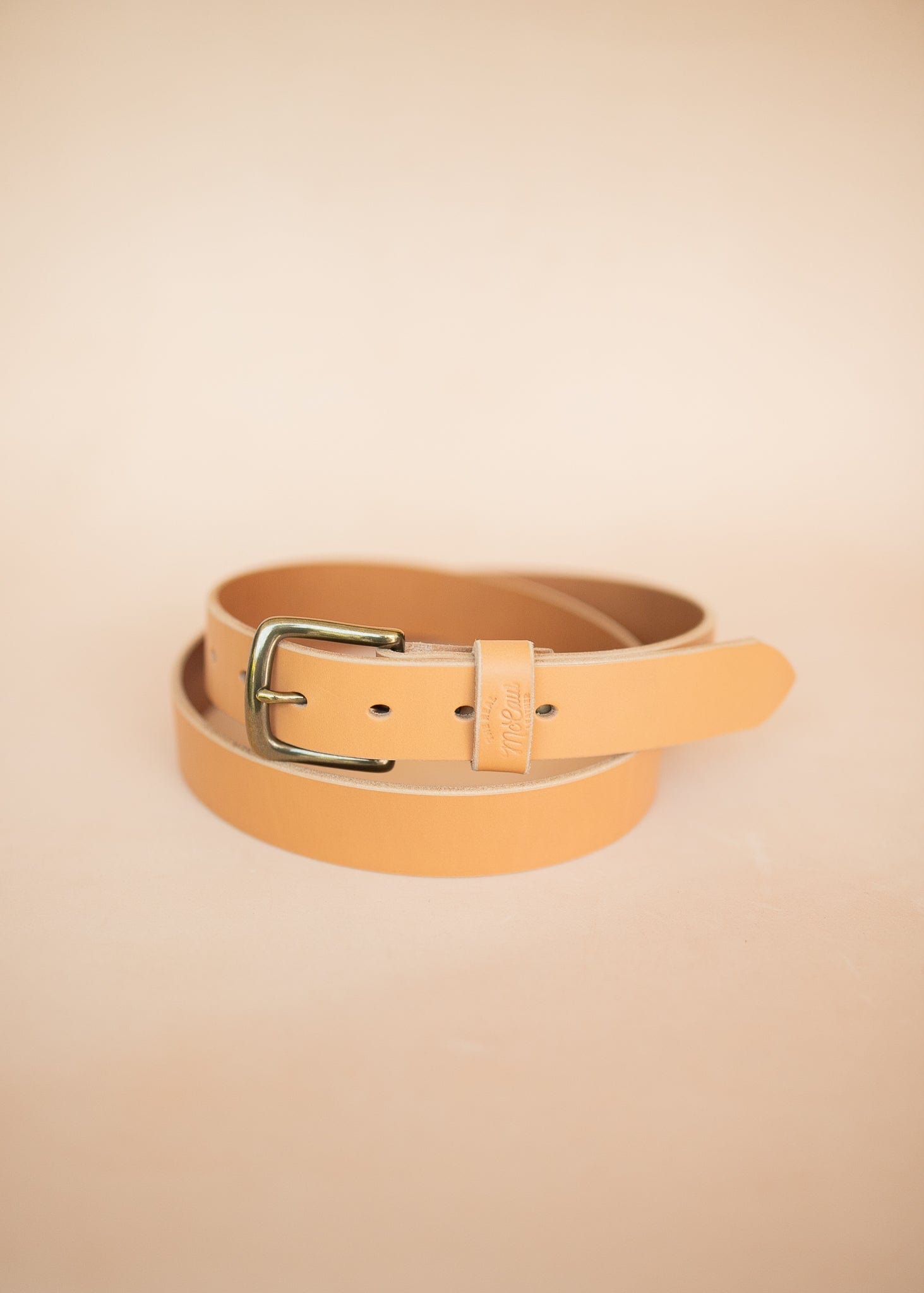 The Real McCaul Leathergoods Belts Legacy Casual Belt 32mm - Natural Australian Made Australian Owned Solid Leather Men's Belt - Handmade in Australia - Brass Buckle