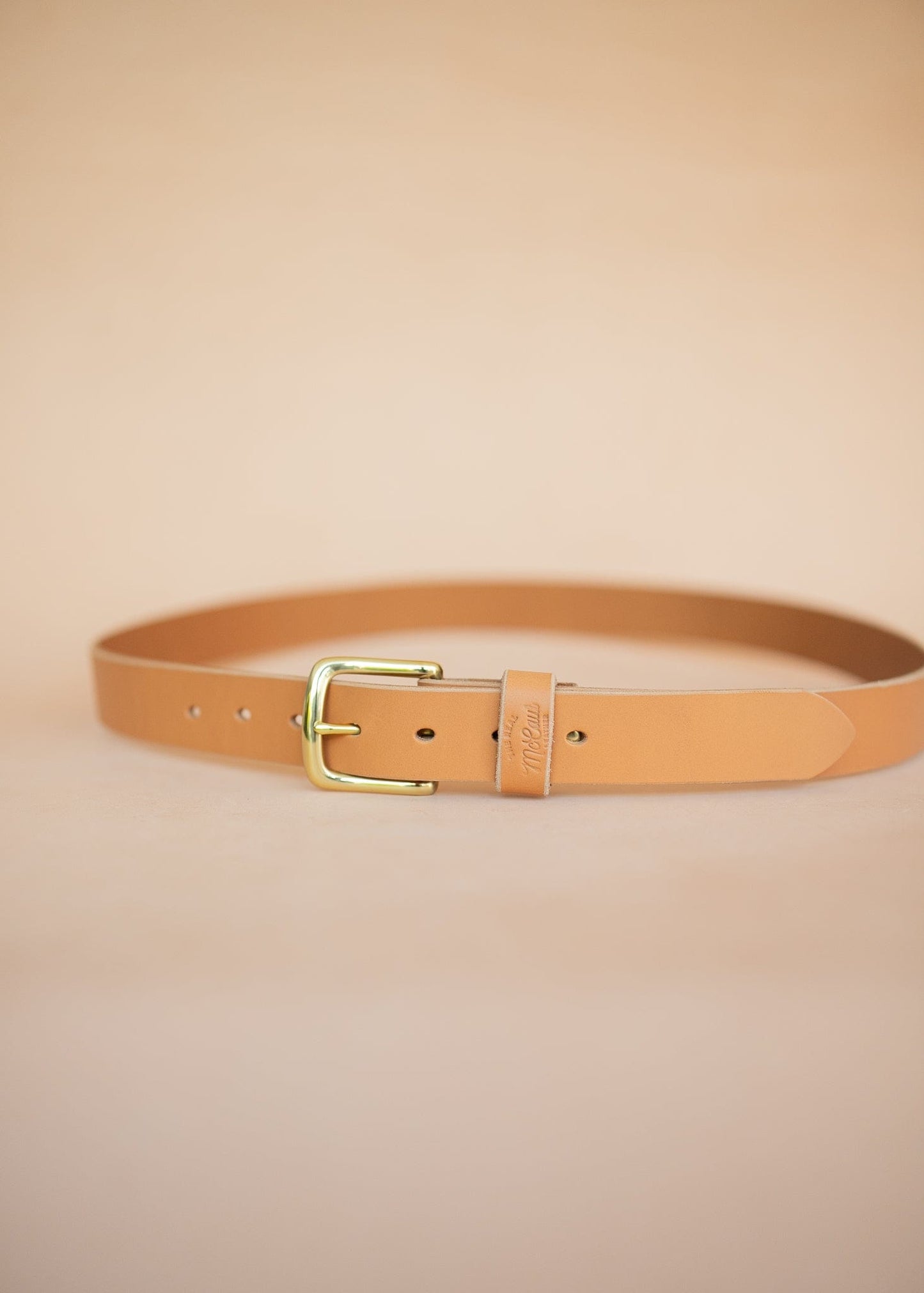The Real McCaul Leathergoods Belts Legacy Casual Belt 32mm - Natural Australian Made Australian Owned Solid Leather Men's Belt - Handmade in Australia - Brass Buckle