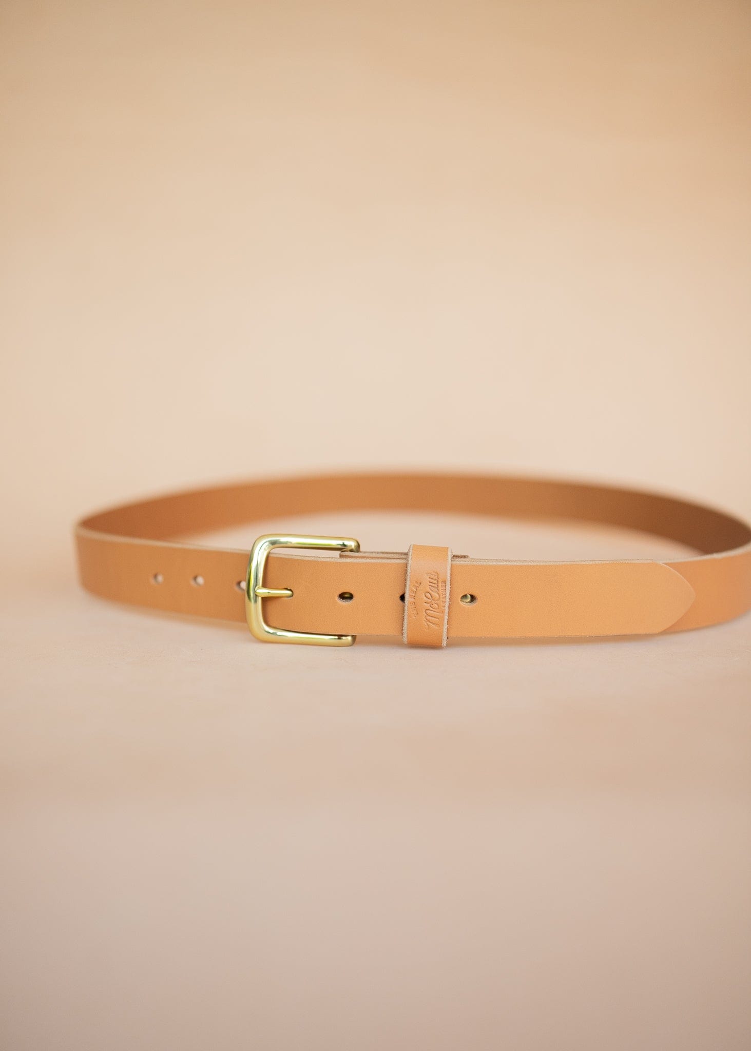 The Real McCaul Leathergoods Belts Legacy Casual Belt 32mm - Natural Australian Made Australian Owned Solid Leather Men's Belt - Handmade in Australia - Brass Buckle