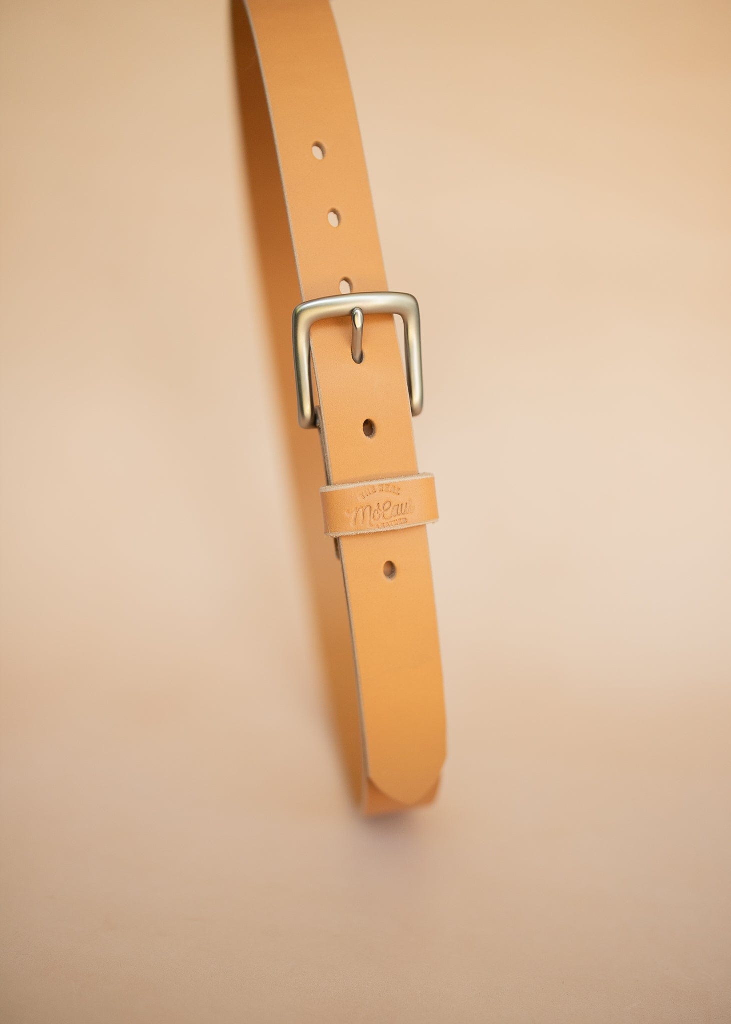 The Real McCaul Leathergoods Belts Legacy Casual Belt 32mm - Natural Australian Made Australian Owned Solid Leather Men's Belt - Handmade in Australia - Brass Buckle