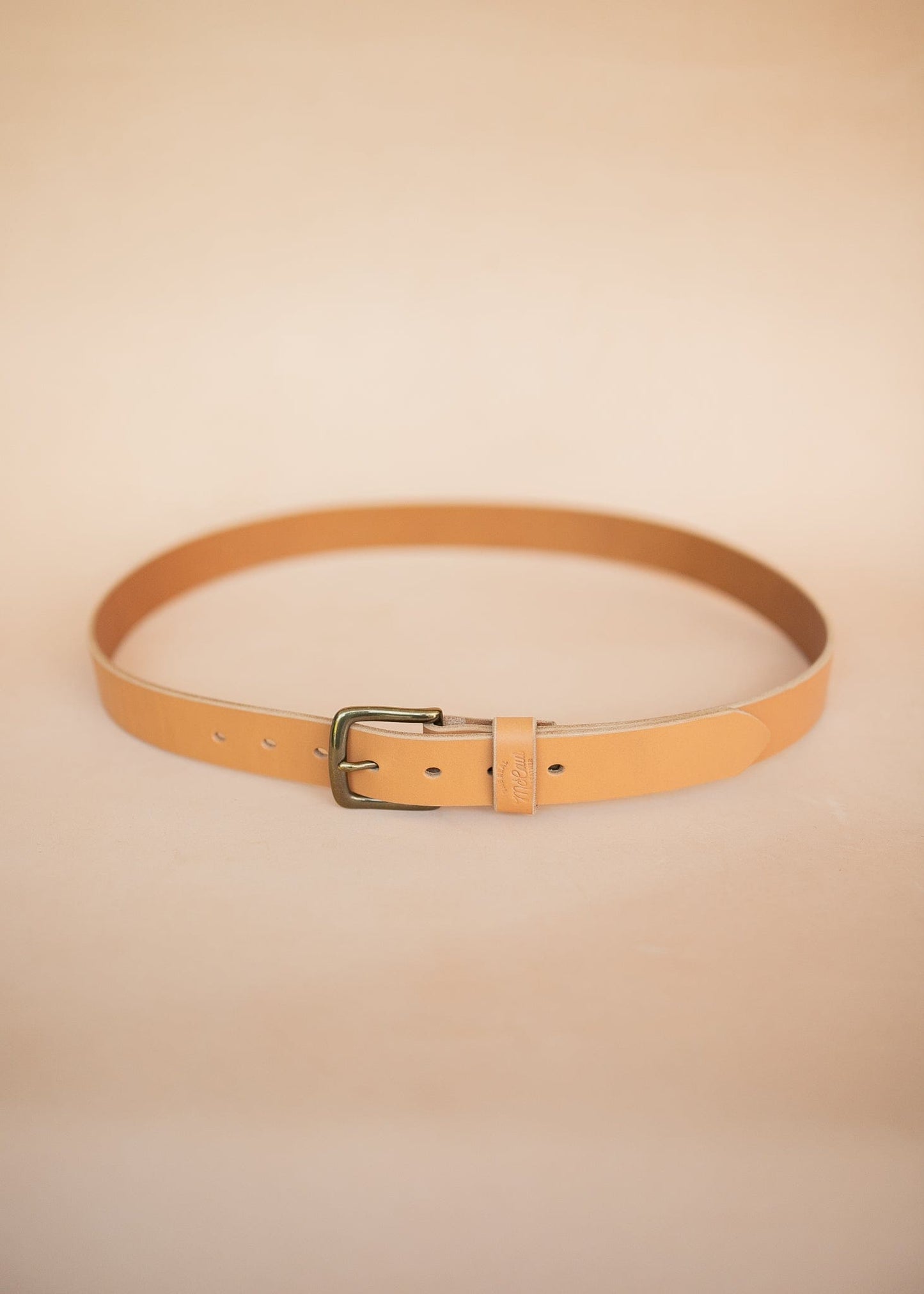 The Real McCaul Leathergoods Belts Legacy Casual Belt 32mm - Natural Australian Made Australian Owned Solid Leather Men's Belt - Handmade in Australia - Brass Buckle