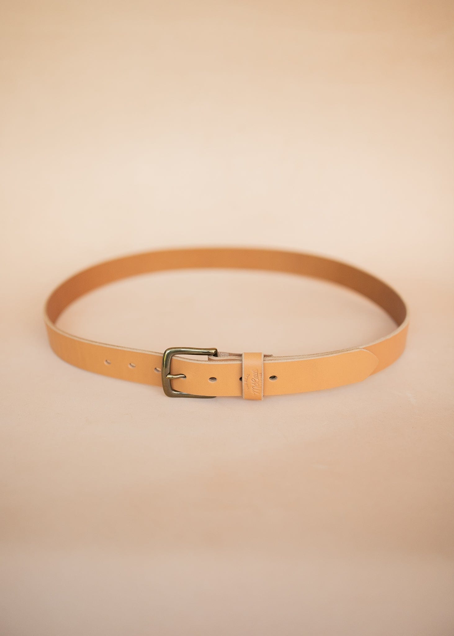 The Real McCaul Leathergoods Belts Legacy Casual Belt 32mm - Natural Australian Made Australian Owned Solid Leather Men's Belt - Handmade in Australia - Brass Buckle