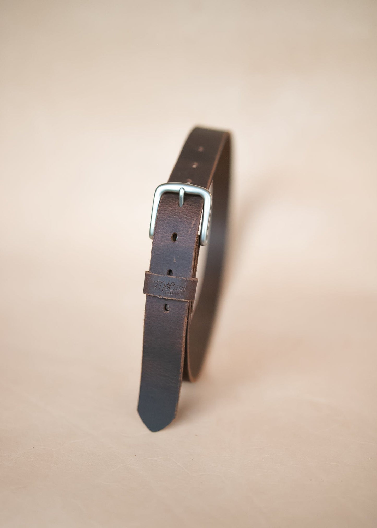 The Real McCaul Leathergoods Belts Legacy Casual Belt 32mm - Rustic Brown Australian Made Australian Owned Solid Leather Men's Belt - Handmade in Australia - Brass Buckle