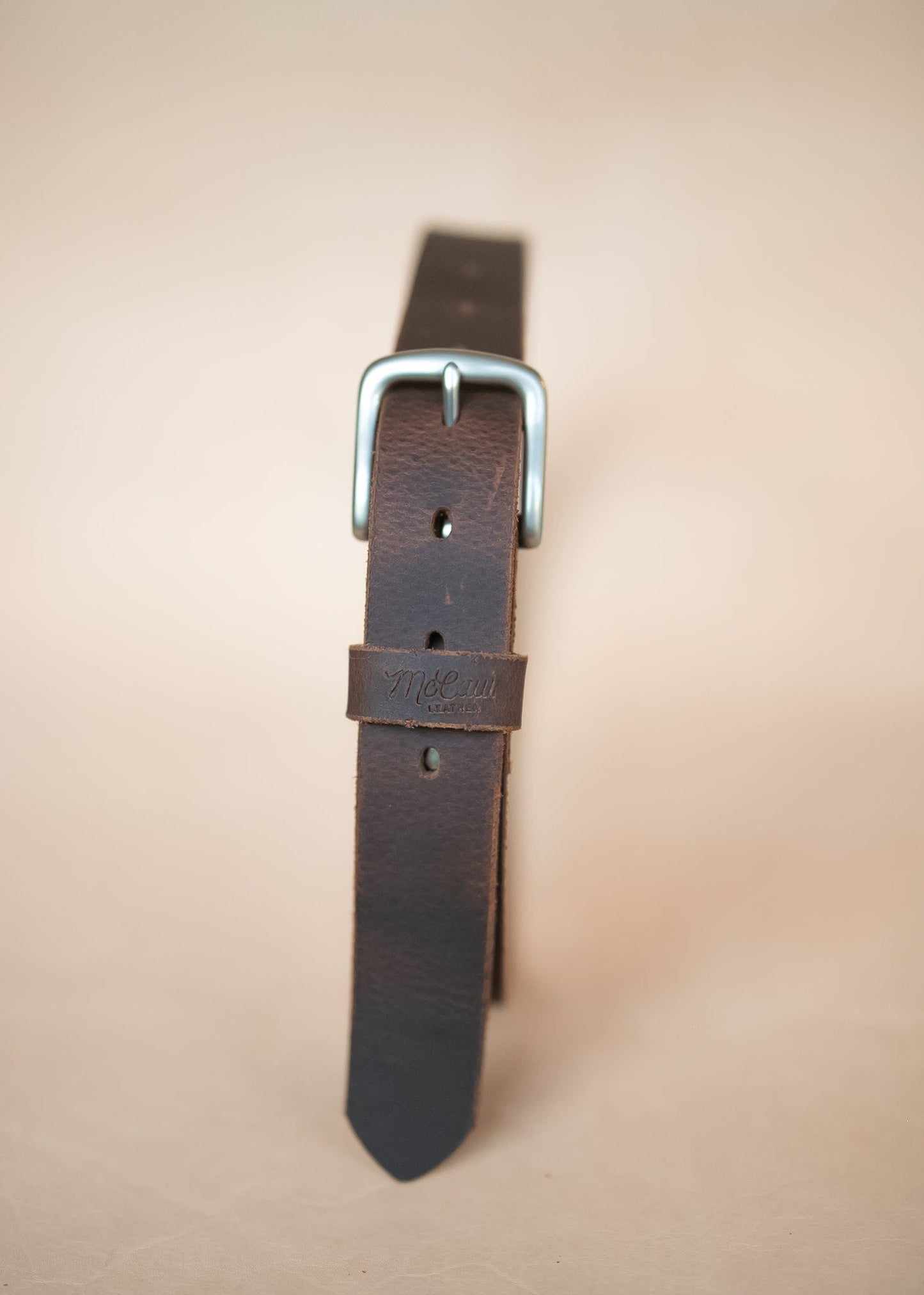 The Real McCaul Leathergoods Belts Legacy Casual Belt 32mm - Rustic Brown Australian Made Australian Owned Solid Leather Men's Belt - Handmade in Australia - Brass Buckle