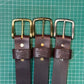 The Real McCaul Leathergoods Belts Legacy Casual Belt 38mm - Dark Brown Australian Made Australian Owned Solid Leather Men's Belt - Handmade in Australia - Black - Brass Buckle