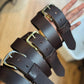 The Real McCaul Leathergoods Belts Legacy Casual Belt 38mm - Dark Brown Australian Made Australian Owned Solid Leather Men's Belt - Handmade in Australia - Black - Brass Buckle