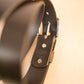 The Real McCaul Leathergoods Belts Legacy Casual Belt 38mm - Dark Brown Australian Made Australian Owned Solid Leather Men's Belt - Handmade in Australia - Dark Brown - Brass Buckle