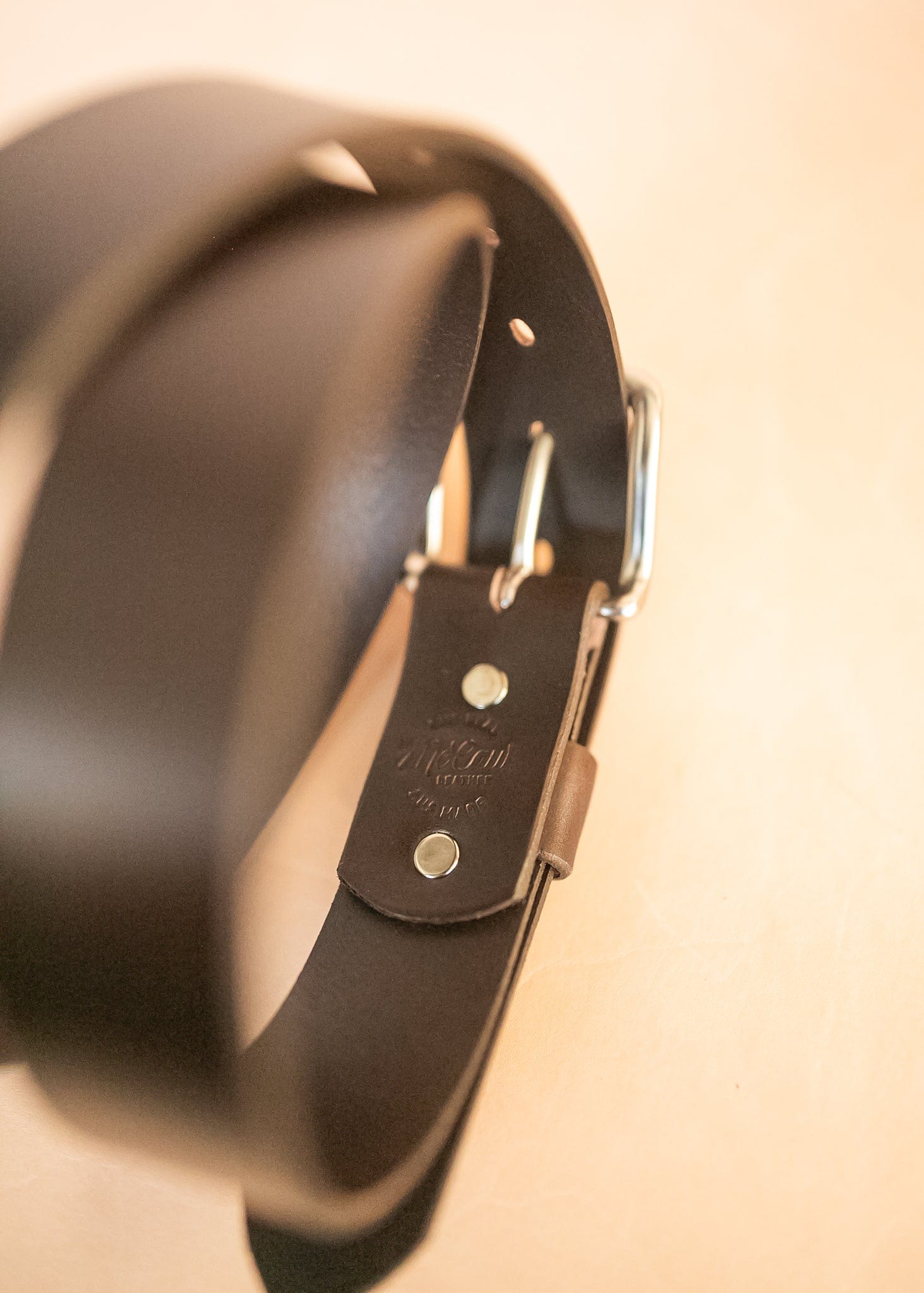 The Real McCaul Leathergoods Belts Legacy Casual Belt 38mm - Dark Brown Australian Made Australian Owned Solid Leather Men's Belt - Handmade in Australia - Dark Brown - Brass Buckle