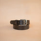 The Real McCaul Leathergoods Belts Legacy Casual Belt 38mm - Dark Brown Australian Made Australian Owned Solid Leather Men's Belt - Handmade in Australia - Dark Brown - Brass Buckle