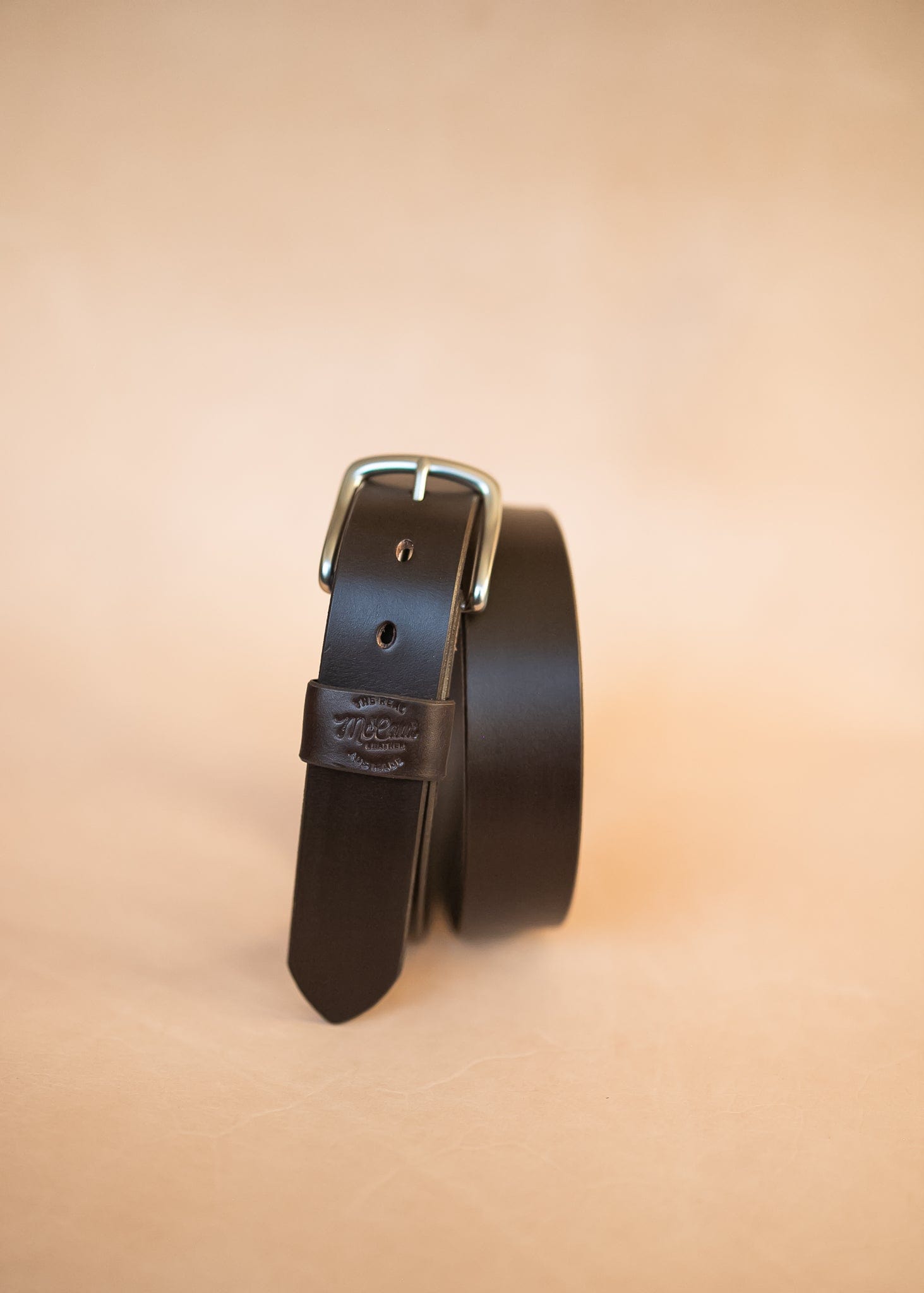The Real McCaul Leathergoods Belts Legacy Casual Belt 38mm - Dark Brown Australian Made Australian Owned Solid Leather Men's Belt - Handmade in Australia - Dark Brown - Brass Buckle