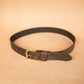 The Real McCaul Leathergoods Belts Legacy Casual Belt 38mm - Rustic Brown Australian Made Australian Owned Solid Leather Men's Belt - Handmade in Australia - Rustic Brown - Brass Buckle