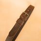 The Real McCaul Leathergoods Belts Legacy Casual Belt 38mm - Rustic Brown Australian Made Australian Owned Solid Leather Men's Belt - Handmade in Australia - Rustic Brown - Brass Buckle