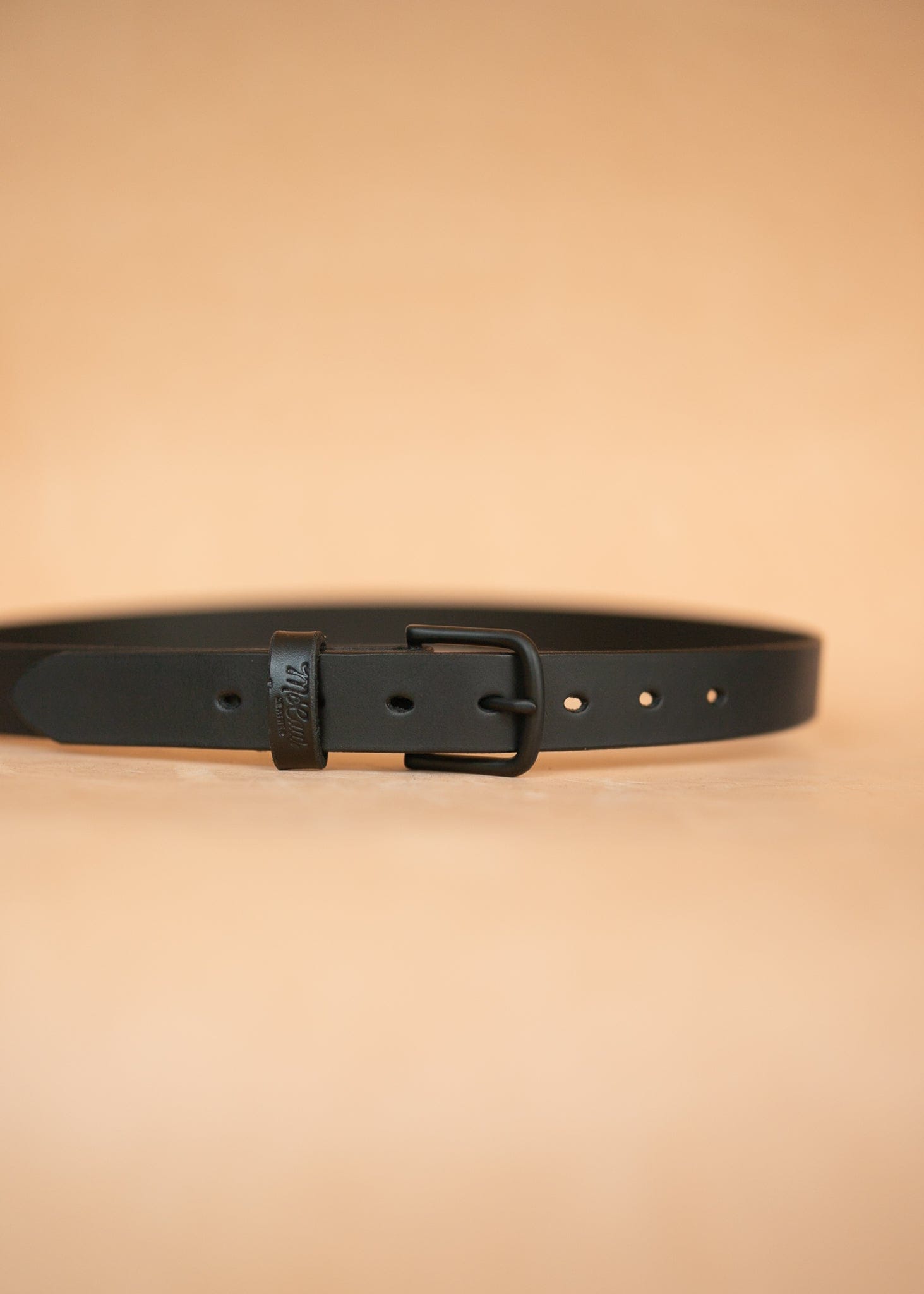 The Real McCaul Leathergoods Belts Midnight Legacy Belt 32mm - Black Australian Made Australian Owned Solid Leather Men's Belt - Handmade in Australia - Brass Buckle